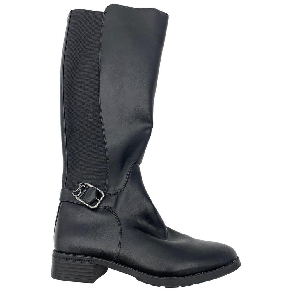 Sam and Libby Women's Percy Wide Calf Knee High Riding Boots Black - Medium